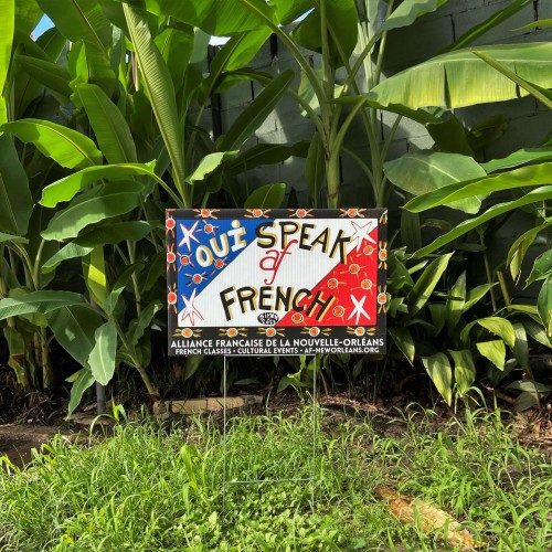 &quot;Oui Speak French&quot; Yard Sign