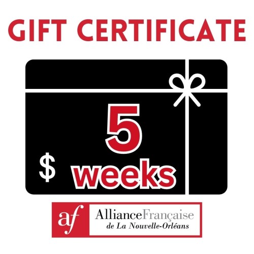 5-week Class Gift Certificate