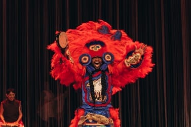 Big Chief Juan Pardo and Marién Torres López on stage