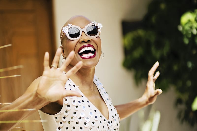 Jazz vocalist performing on stage